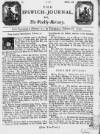 Ipswich Journal Sat 21 Feb 1730 Page 1