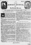Ipswich Journal Sat 18 Apr 1730 Page 1