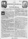 Ipswich Journal Sat 20 Feb 1731 Page 1