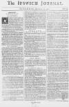 Ipswich Journal Sat 25 Oct 1740 Page 1