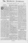 Ipswich Journal Sat 15 Aug 1741 Page 1