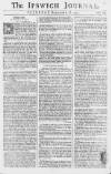 Ipswich Journal Sat 28 Nov 1741 Page 1