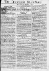 Ipswich Journal Saturday 02 March 1754 Page 1