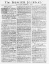 Ipswich Journal Saturday 07 February 1756 Page 1