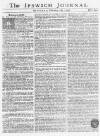 Ipswich Journal Saturday 28 February 1756 Page 1