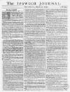 Ipswich Journal Saturday 27 March 1756 Page 1