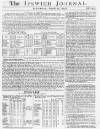 Ipswich Journal Saturday 14 August 1756 Page 1