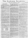 Ipswich Journal Saturday 11 September 1756 Page 1