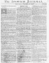 Ipswich Journal Saturday 27 November 1756 Page 1