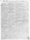Ipswich Journal Saturday 01 August 1772 Page 1