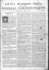 Aris's Birmingham Gazette Mon 05 Apr 1742 Page 1