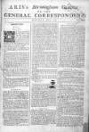 Aris's Birmingham Gazette Mon 07 Jun 1742 Page 1