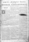 Aris's Birmingham Gazette Mon 14 Jun 1742 Page 1