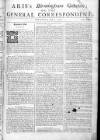 Aris's Birmingham Gazette Mon 05 Jul 1742 Page 1