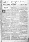 Aris's Birmingham Gazette Mon 12 Jul 1742 Page 1