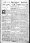 Aris's Birmingham Gazette Mon 27 Sep 1742 Page 1