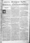 Aris's Birmingham Gazette Mon 04 Oct 1742 Page 1