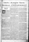 Aris's Birmingham Gazette Mon 08 Nov 1742 Page 1