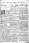 Aris's Birmingham Gazette Mon 13 Dec 1742 Page 1