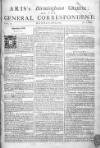 Aris's Birmingham Gazette Mon 04 Apr 1743 Page 1