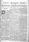 Aris's Birmingham Gazette Mon 11 Apr 1743 Page 1