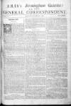 Aris's Birmingham Gazette Mon 16 May 1743 Page 1