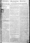 Aris's Birmingham Gazette Mon 18 Jul 1743 Page 1