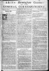 Aris's Birmingham Gazette Mon 25 Jul 1743 Page 1