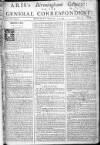 Aris's Birmingham Gazette Mon 01 Aug 1743 Page 1