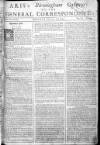 Aris's Birmingham Gazette Mon 29 Aug 1743 Page 1