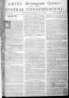 Aris's Birmingham Gazette Mon 12 Sep 1743 Page 1