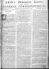 Aris's Birmingham Gazette Mon 10 Oct 1743 Page 1