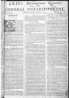 Aris's Birmingham Gazette Mon 05 Dec 1743 Page 1
