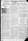Aris's Birmingham Gazette Mon 09 Jan 1744 Page 1