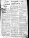 Aris's Birmingham Gazette Mon 16 Jan 1744 Page 1