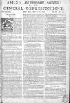 Aris's Birmingham Gazette Mon 12 Mar 1744 Page 1