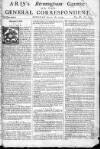 Aris's Birmingham Gazette Mon 16 Apr 1744 Page 1