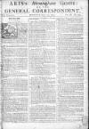 Aris's Birmingham Gazette Mon 23 Jul 1744 Page 1