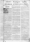 Aris's Birmingham Gazette Mon 06 Aug 1744 Page 1