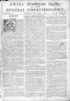 Aris's Birmingham Gazette Mon 01 Oct 1744 Page 1