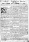 Aris's Birmingham Gazette Mon 26 Nov 1744 Page 1