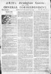 Aris's Birmingham Gazette Mon 17 Dec 1744 Page 1
