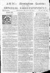 Aris's Birmingham Gazette Mon 24 Dec 1744 Page 1