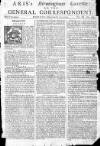 Aris's Birmingham Gazette Mon 31 Dec 1744 Page 1