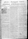 Aris's Birmingham Gazette Mon 14 Jan 1745 Page 1