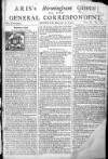 Aris's Birmingham Gazette Mon 04 Mar 1745 Page 1