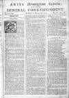 Aris's Birmingham Gazette Mon 25 Mar 1745 Page 1