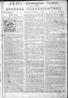 Aris's Birmingham Gazette Mon 01 Apr 1745 Page 1