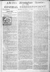 Aris's Birmingham Gazette Mon 08 Apr 1745 Page 1
