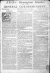 Aris's Birmingham Gazette Mon 15 Apr 1745 Page 1